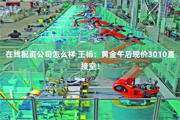 在线配资公司怎么样 王杨：黄金午后现价3010直接空！