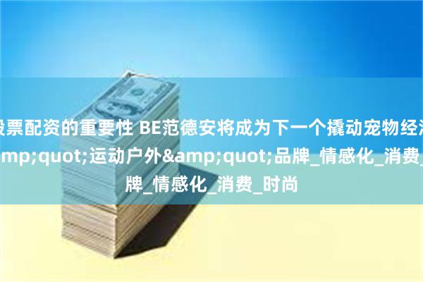 股票配资的重要性 BE范德安将成为下一个撬动宠物经济的&quot;运动户外&quot;品牌_情感化_消费_时尚