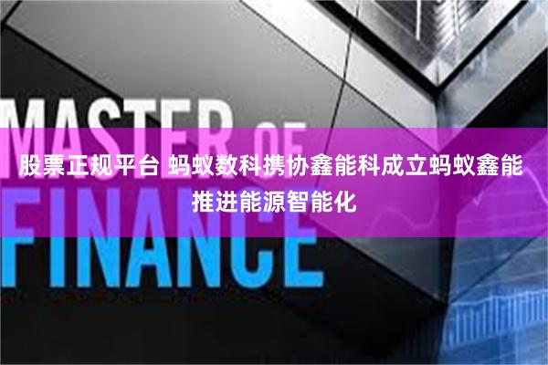 股票正规平台 蚂蚁数科携协鑫能科成立蚂蚁鑫能 推进能源智能化